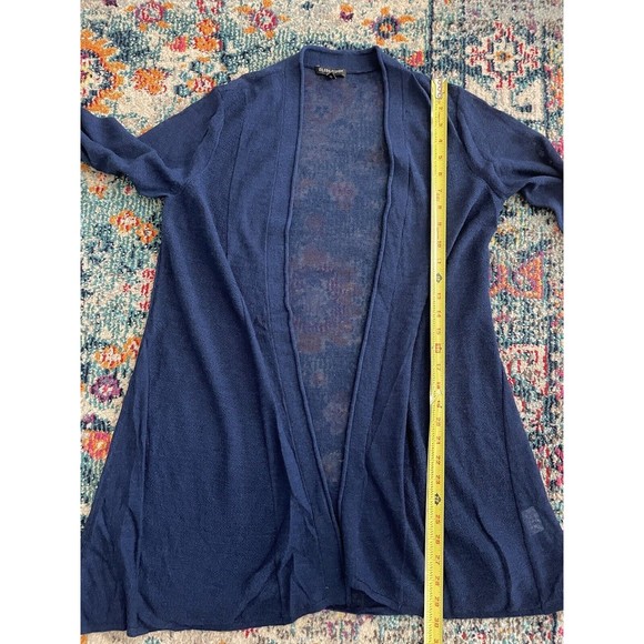 Eileen Fisher Cardigan Women’s Small Open‎ Front 100% Wool Lagenlook Minimal - Picture 3 of 7